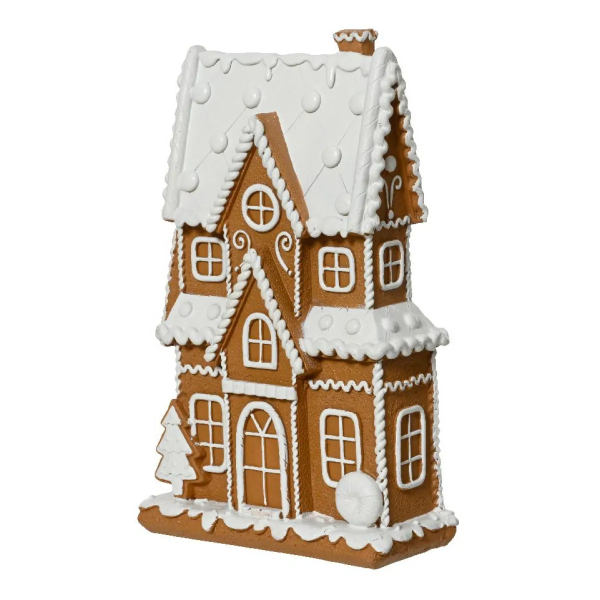 KAEMINGK Maison décorative (H21 cm) Crème anglaise et pain d'épices Marron New