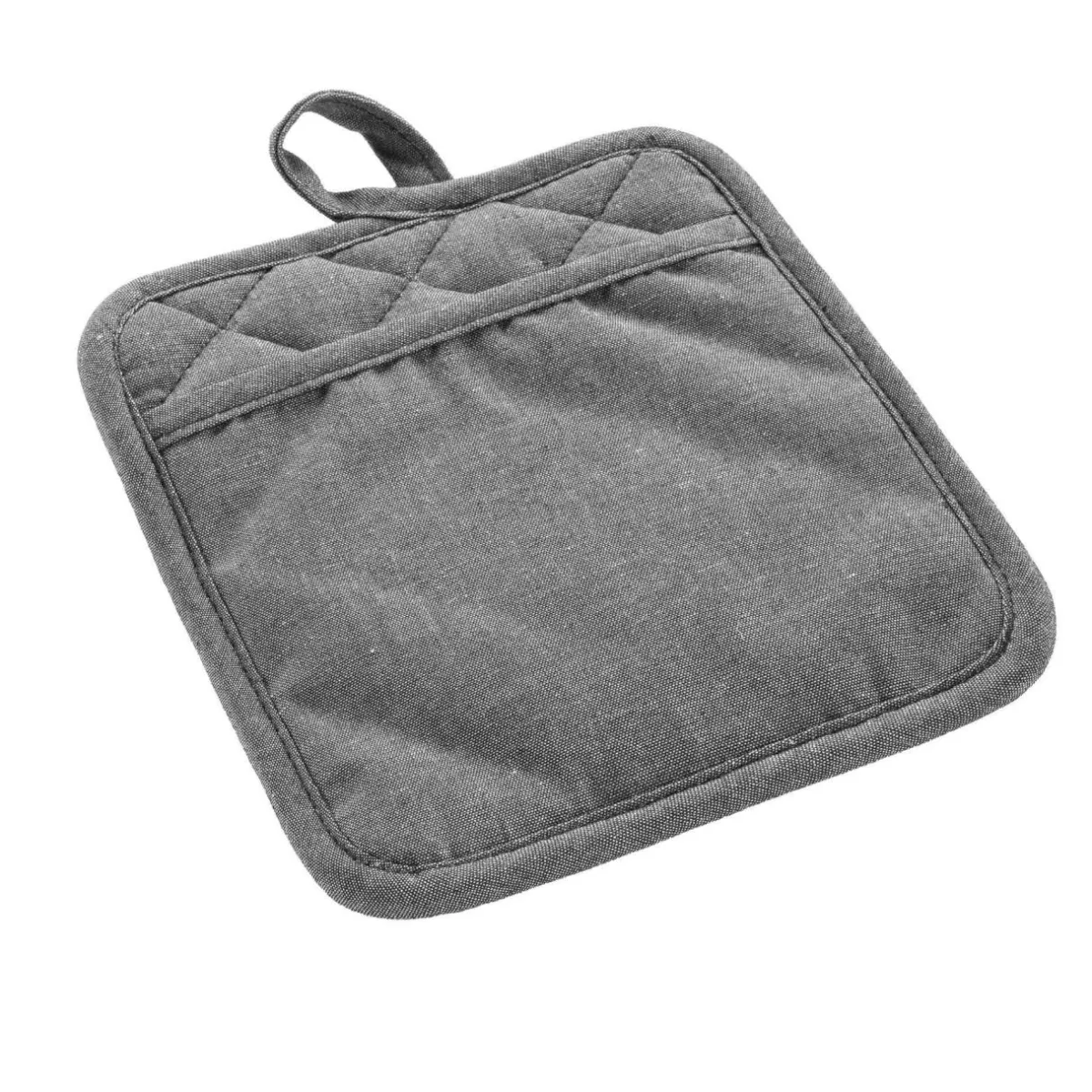 douceur d'intu017drieur Manique avec poche en coton (18,5 x 18,5 cm) Adam Gris Anthracite Sale