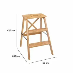 ATMOSPHERA Marche pied Bambou (H63 cm) 3 marches Naturel New