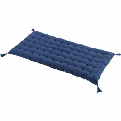 EMINZA Matelas de sol coton (120 x 60 cm) Pixel Bleu marine Hot