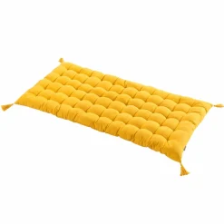 EMINZA Matelas de sol coton (120 x 60 cm) Pixel Jaune moutarde Online
