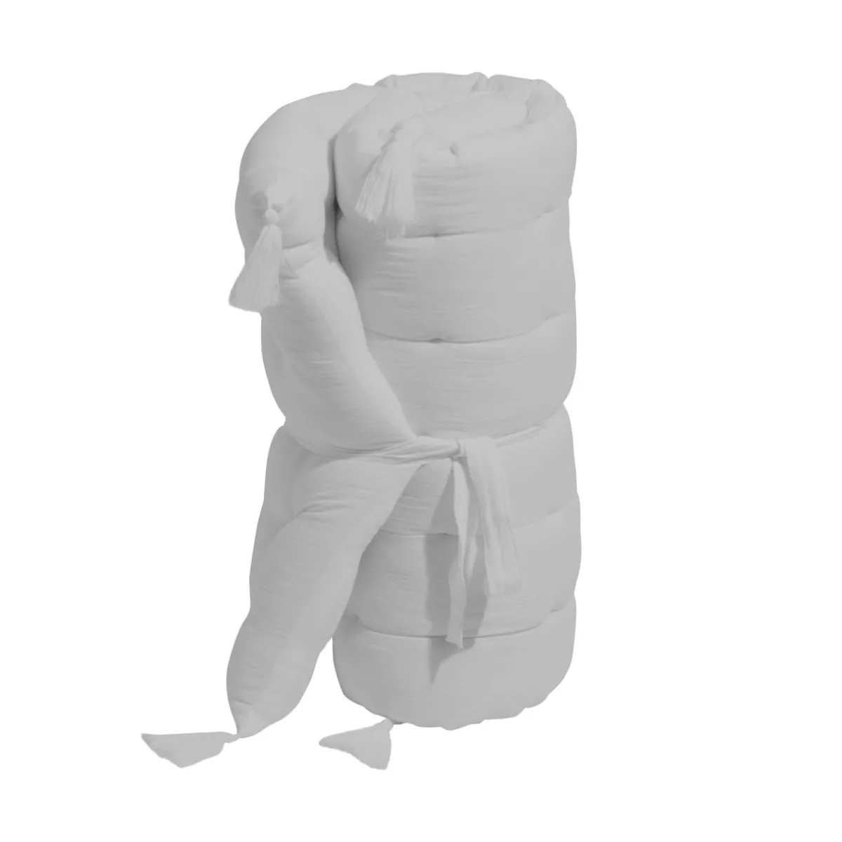 EMINZA Matelas de sol gaze de coton (60 x 120 cm) Gaïa Gris nuage Gris clair Sale