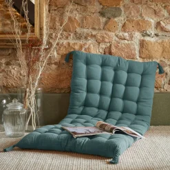 EMINZA Matelas de sol gaze de coton (60 x 120 cm) Gaïa Bleu canard Outlet