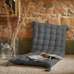 EMINZA Matelas de sol gaze de coton (60 x 120 cm) Gaïa Gris granit Gris foncé Outlet
