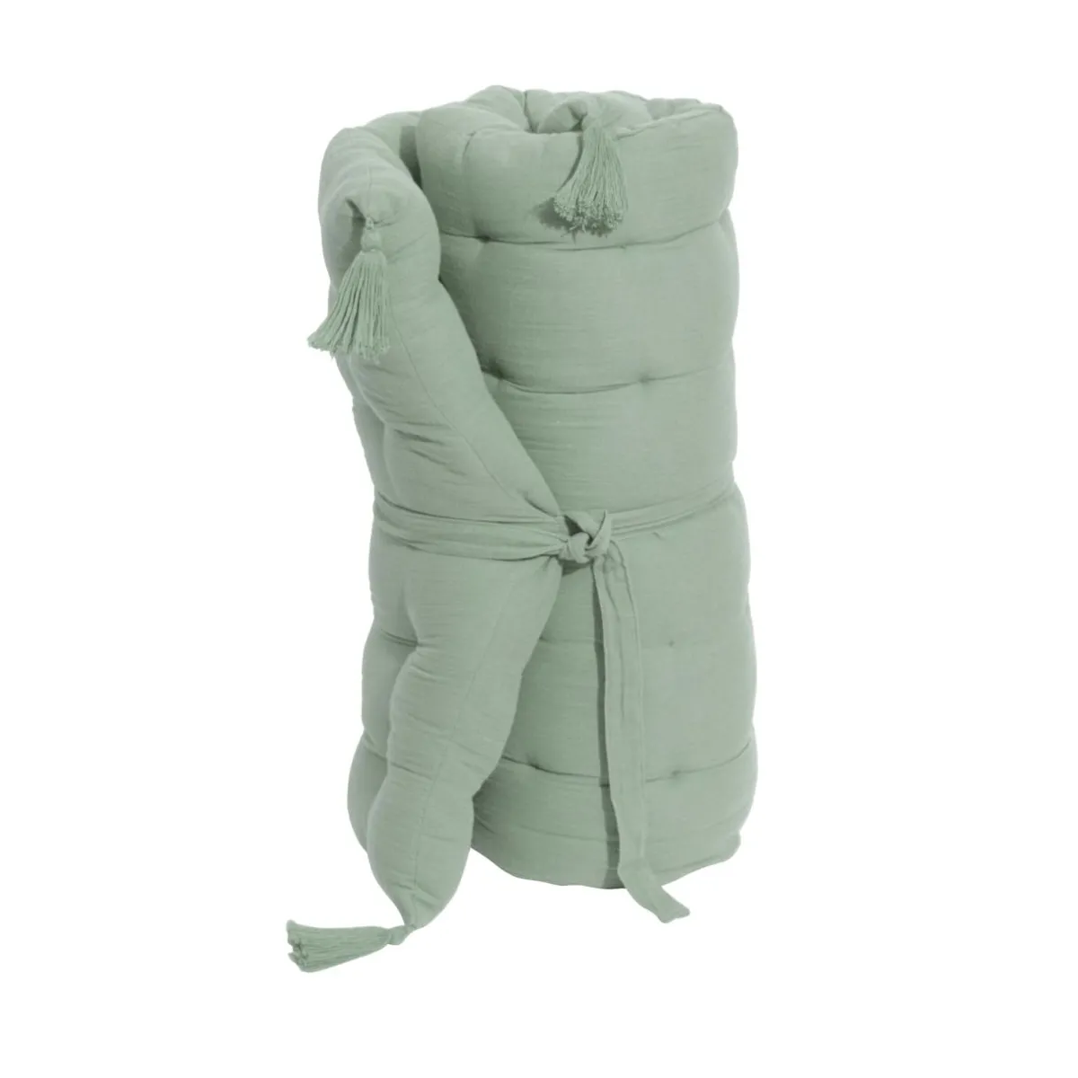 EMINZA Matelas de sol gaze de coton (60 x 120 cm) Gaïa Vert Eucalyptus Hot