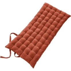 EMINZA Matelas de sol velours de coton (60 x 120 cm) Victor Terracotta Hot