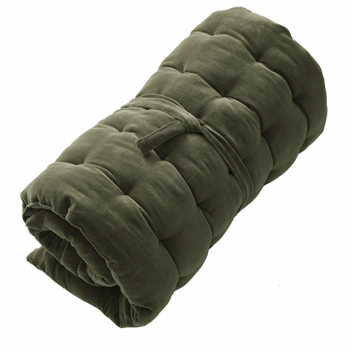EMINZA Matelas de sol velours de coton (60 x 120 cm) Victor thym Vert Sale