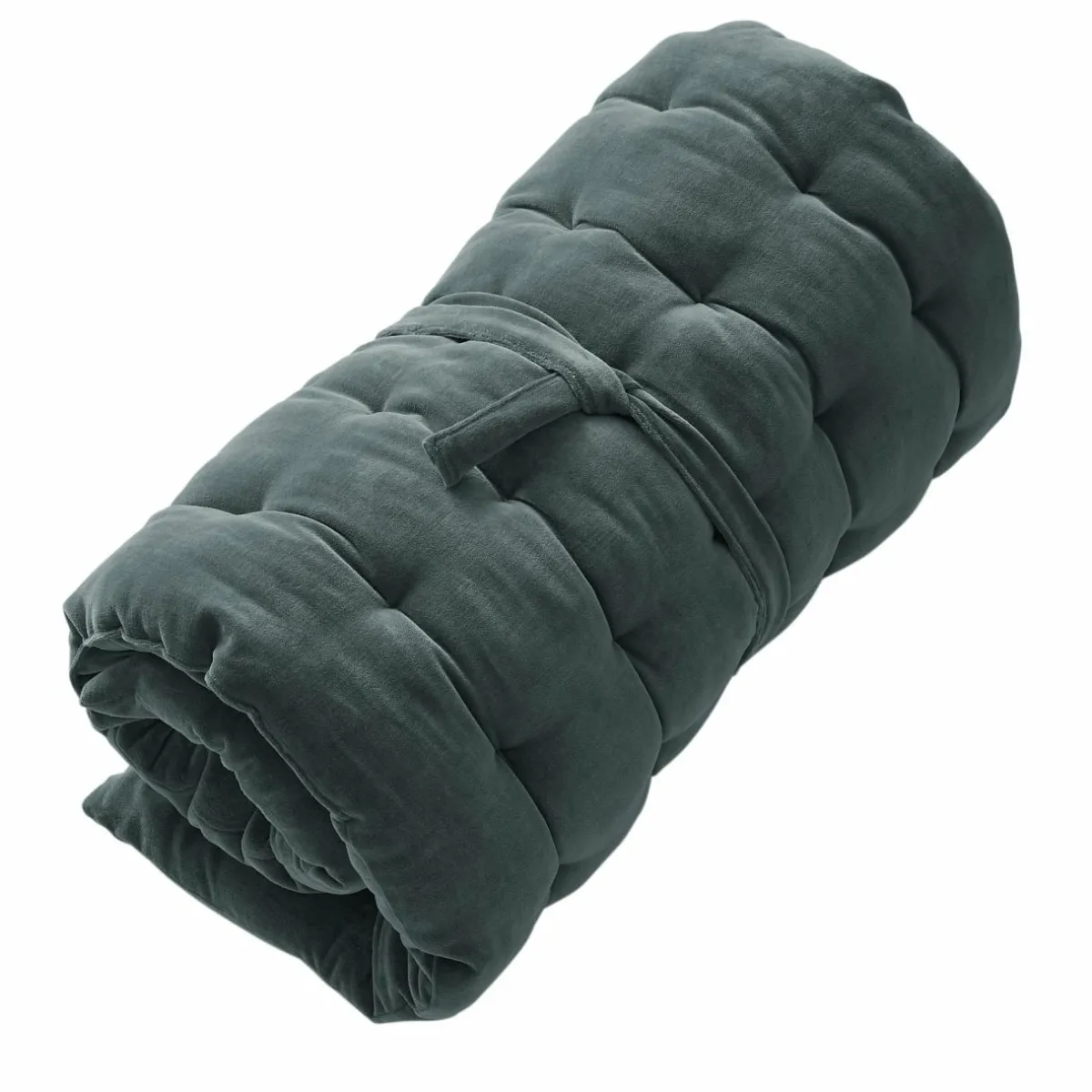 EMINZA Matelas de sol velours de coton (60 x 120 cm) Victor Gris ardoise