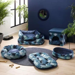 LOVE STORY Matelas flocon pour chat et chien Eden L87 cm Bleu Best