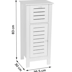 TENDANCE Meuble bas de salle de bain (37 x H83 cm) Santorin Blanc Best