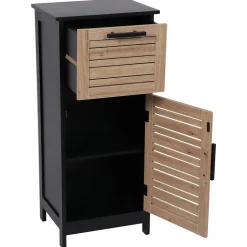 TENDANCE Meuble bas de salle de bain (37 x H83 cm) Bergen Noir