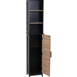 TENDANCE Meuble colonne salle de bain (35 x H173 cm) Bergen Noir Best