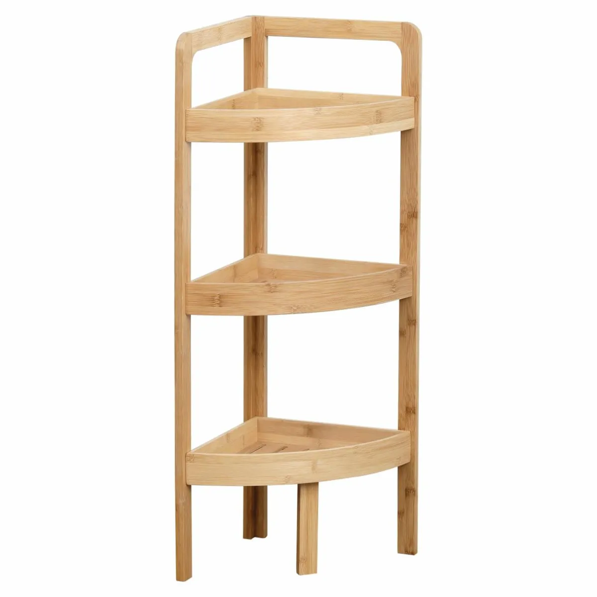 TENDANCE Meuble d'angle 3 étagères (H85 cm) Anako Naturel Sale