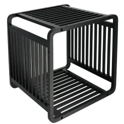 TENDANCE Meuble de rangement empilable (33 x H33 cm) Smart Kube Noir Discount