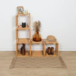TENDANCE Meuble de rangement empilable (33 x H33 cm) Smart Kube Naturel Clearance