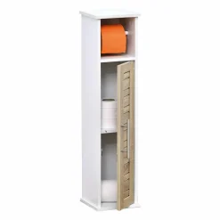 TENDANCE Meuble dérouleur papier toilette avec réserve (H75 cm) Stockholm Blanc Hot