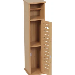 TENDANCE Meuble dérouleur papier toilette avec réserve (H75 cm) Trinidad Naturel