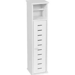TENDANCE Meuble dérouleur papier toilette avec réserve (H75 cm) Santorin Blanc Discount