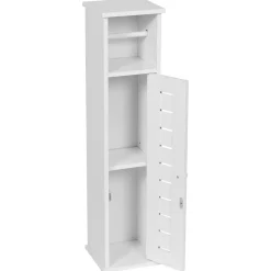 TENDANCE Meuble dérouleur papier toilette avec réserve (H75 cm) Santorin Blanc Discount