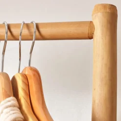 EMINZA Meuble portant pliable avec penderie en bambou (H176 cm) Hanoï Naturel Sale