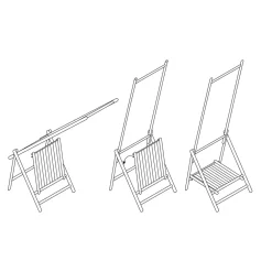 EMINZA Meuble portant pliable avec penderie en bambou (H176 cm) Hanoï Naturel Sale