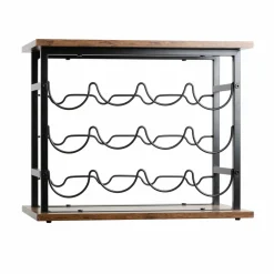 EMINZA Meuble range-bouteilles industriel 12 emplacements (H40 cm) Auguste Noir Outlet