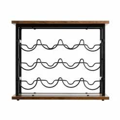 EMINZA Meuble range-bouteilles industriel 12 emplacements (H40 cm) Auguste Noir Outlet