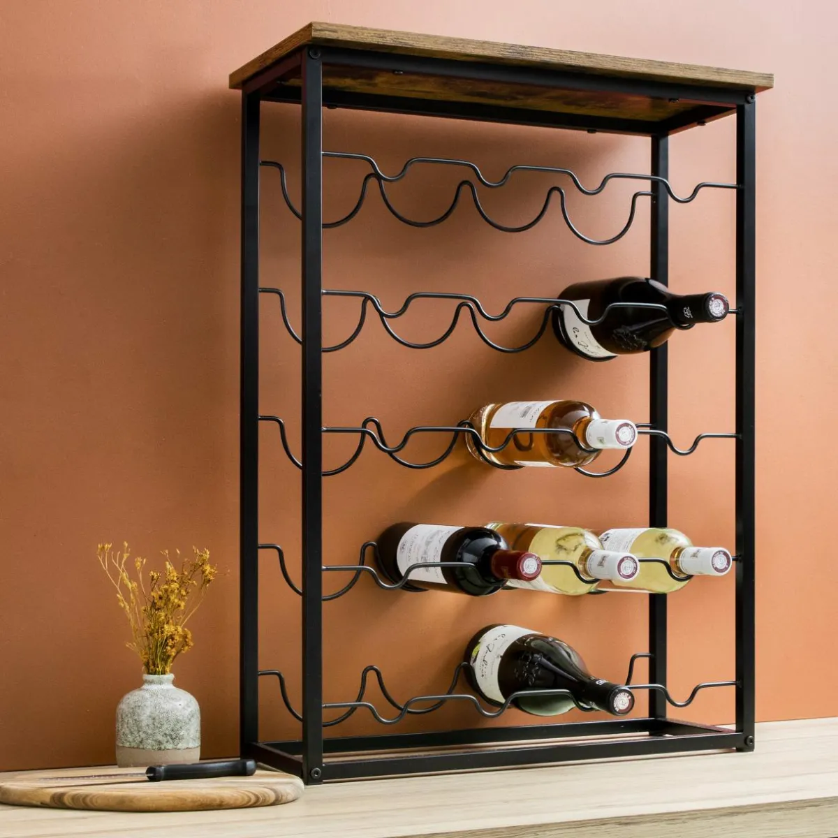 EMINZA Meuble range-bouteilles industriel 20 emplacements (H74 cm) Victor Noir Online