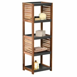 TENDANCE Meuble rangement 5 étagères (36 x H108 cm) Elément Acacia Bois Discount