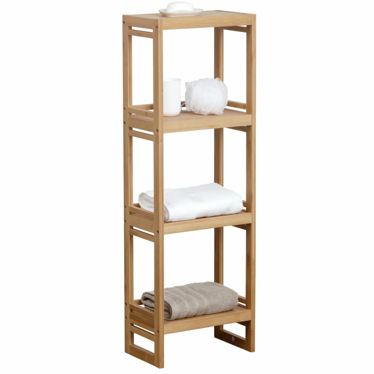 TENDANCE Meuble rangement 4 étagères (33 x H100 cm) Anako Naturel Discount