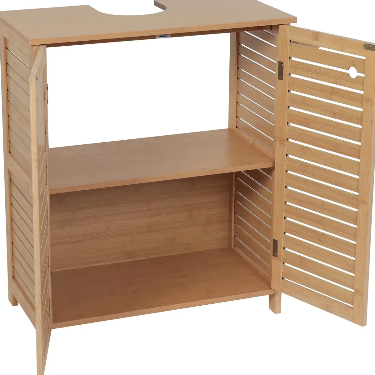 TENDANCE Meuble sous lavabo avec porte-serviette (67 x H70 cm) Trinidad Naturel
