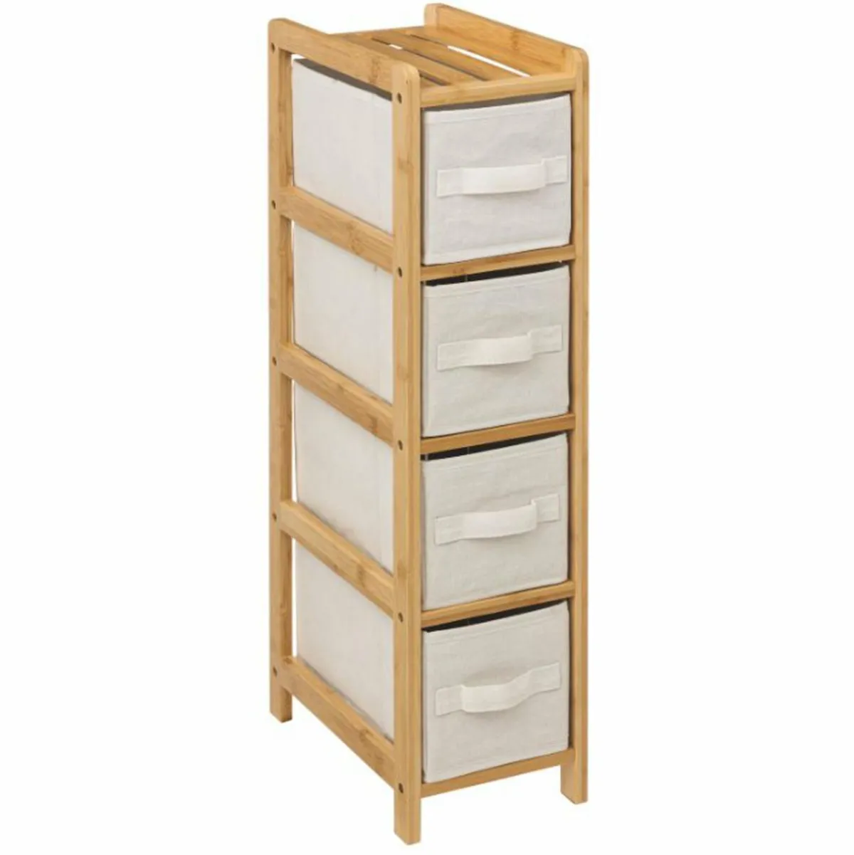 5 Five Simply Smart Meuble étroit paniers 4 niveaux (19 x H78.5 cm) Tidy box Ecru Discount