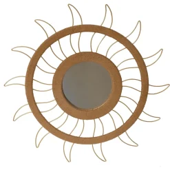 EMINZA Miroir et décoration murale chanvre (D75 cm) Sun Beige Naturel Sale