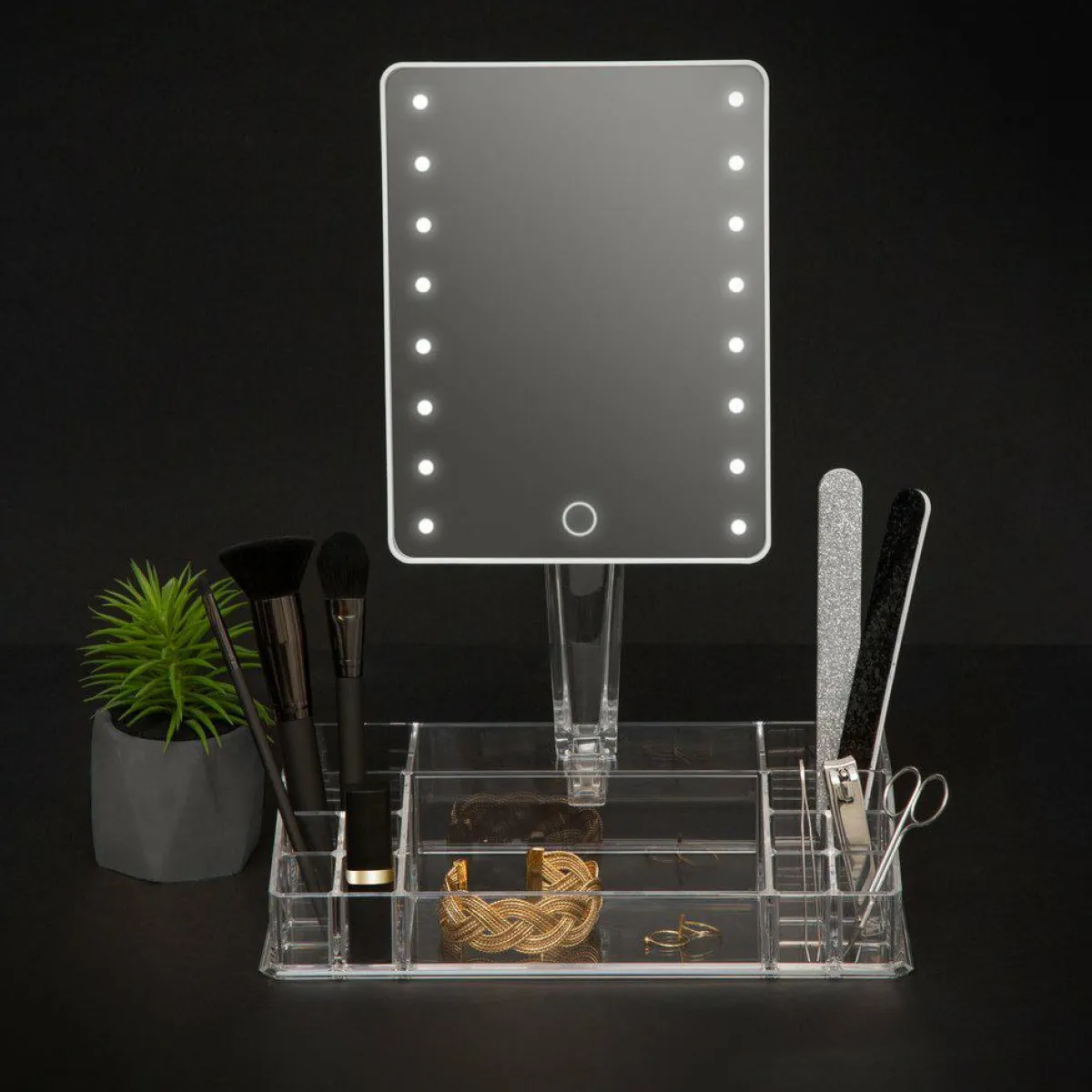 ATMOSPHERA Miroir LED et organisateur Selena Transparent Sale