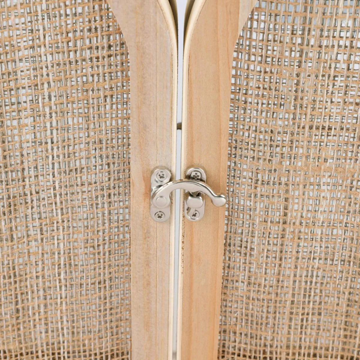 OSTARIA Miroir mural en bois (H45 cm) Porte battante Naturel Outlet