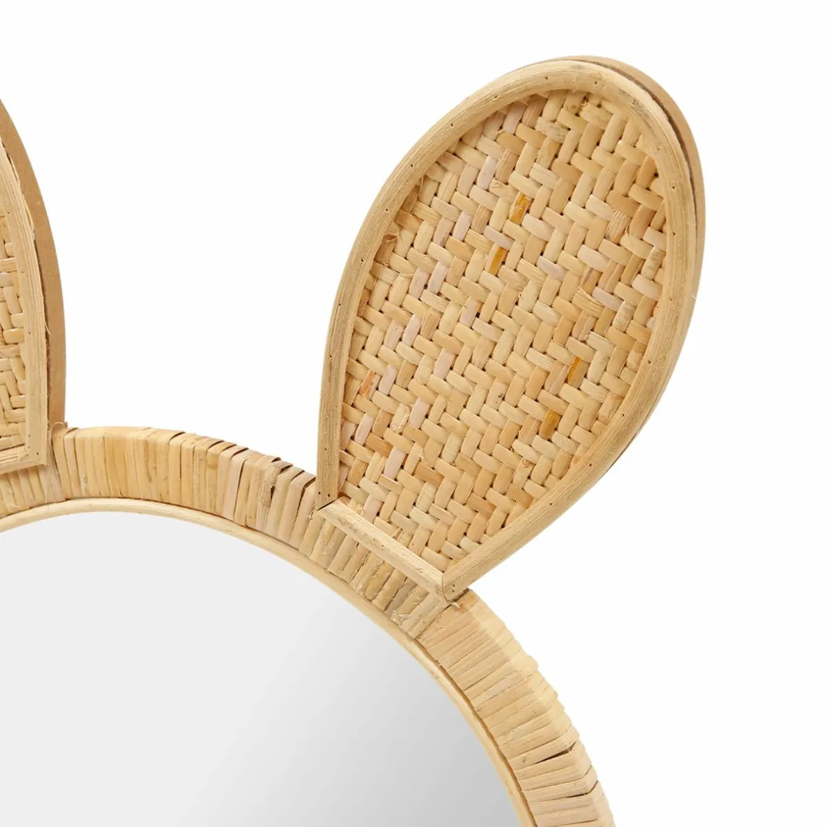 OSTARIA Miroir mural en rotin (H43 cm) Petit Lapin Naturel New