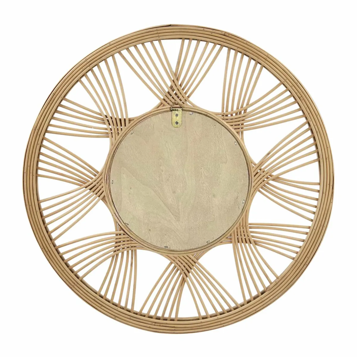 EMINZA Miroir mural rotin rond (D45 cm) Honiara Naturel Sale