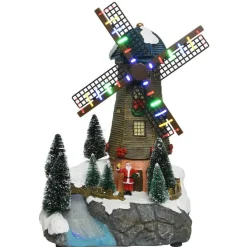 KAEMINGK Moulin à vent illuminé à piles (H30 cm) Magie de Noël Hot