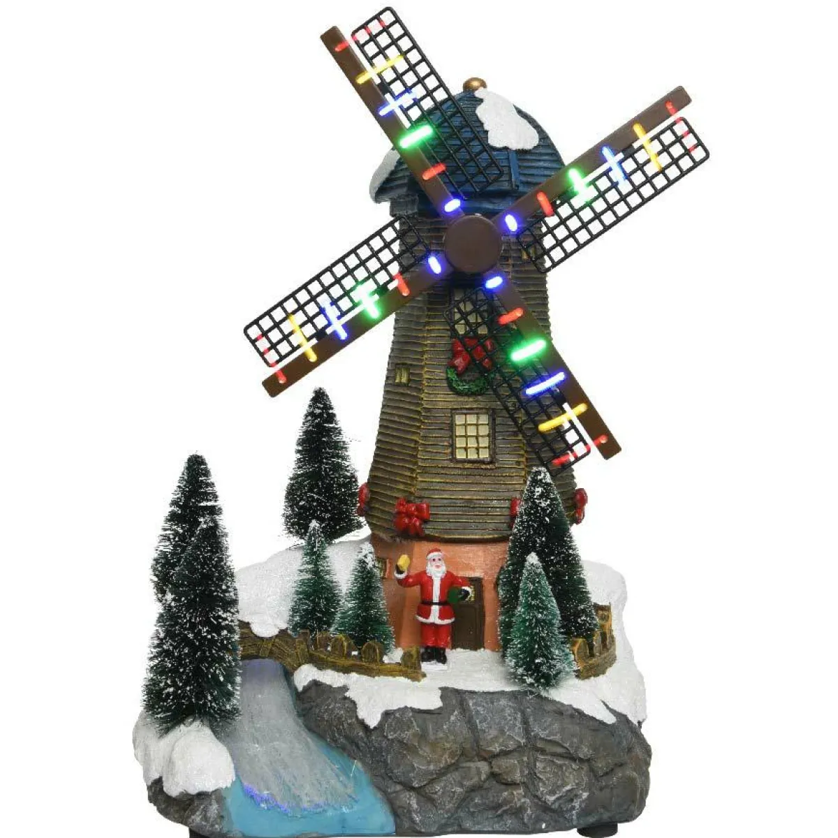 KAEMINGK Moulin à vent illuminé à piles (H30 cm) Magie de Noël Hot