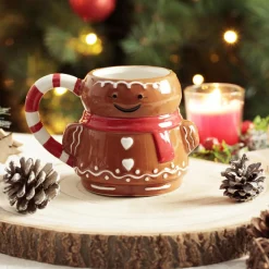 FEERIC LIGHTS Mug de Noël Bonhomme Pain d'épices Marron Hot