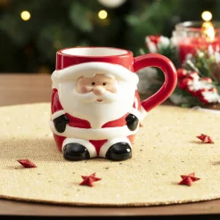 FEERIC LIGHTS Mug de Noël Petit Papa Noël Rouge New