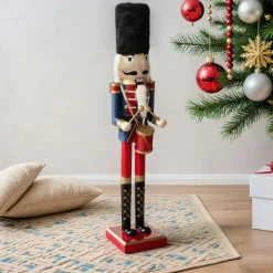 Feeric Lights & Christmas Musicien Casse-noisette en bois (H60 cm) Matias Bleu Sale