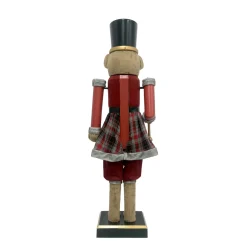 EMINZA Musicien Casse-noisette (H154 cm) musical et animé Teddy Rouge Hot