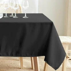 EMINZA Nappe carrée anti tache (100 x 100 cm) Elise e Noir