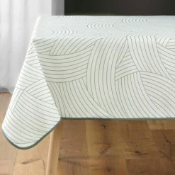 DOUCEUR D'INTERIEUR Nappe carrée anti tache (150 x 150 cm) Linea he Blanc Hot