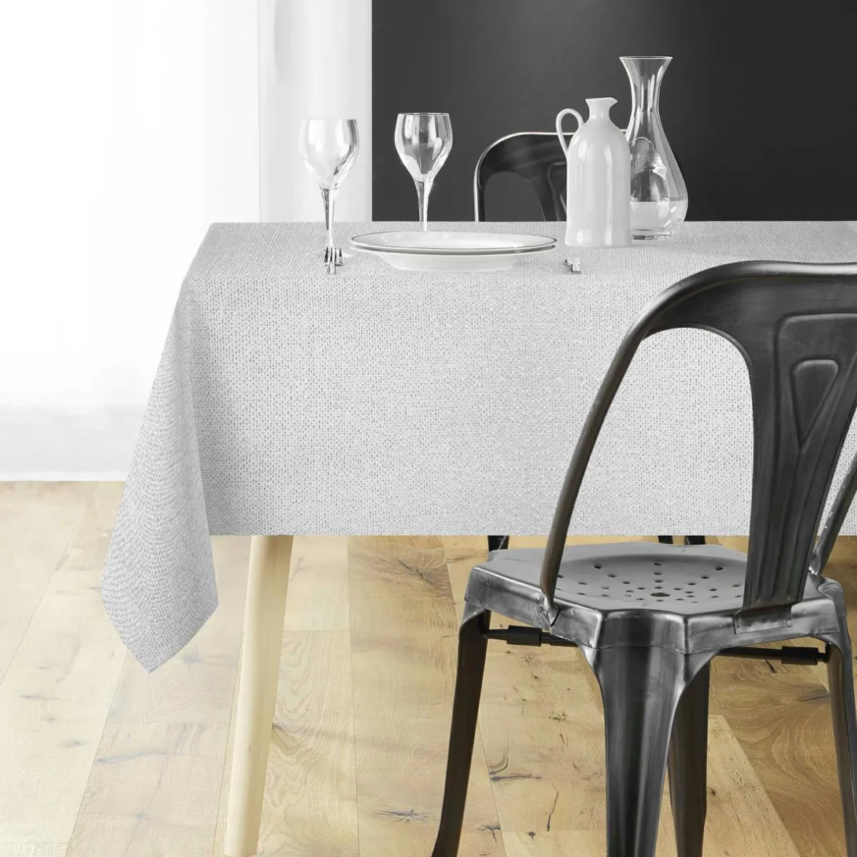 Douceur d interieur Nappe de Noël rectangulaire (140 x 300 cm) Strass Argent Discount