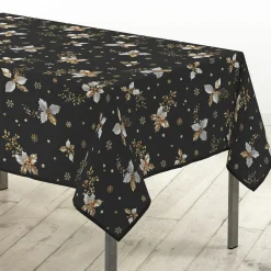 Douceur d interieur Nappe de Noël rectangulaire (150 x 300 cm) Guido Gris Anthracite Outlet