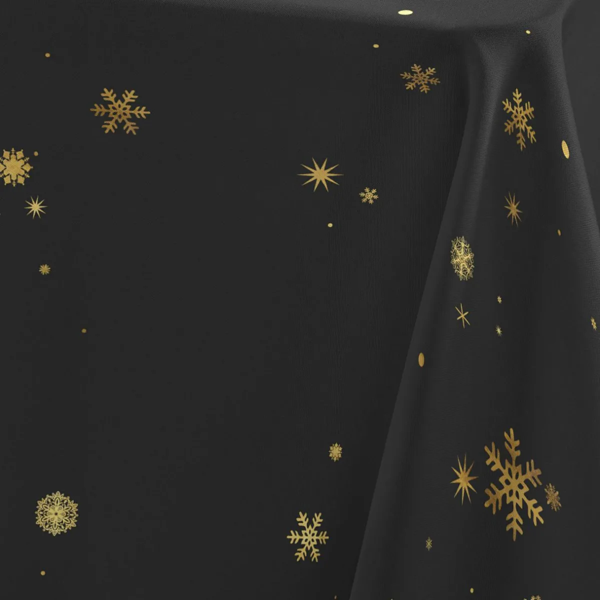 Douceur d interieur Nappe de Noël rectangulaire (150 x 240 cm) Constellation et doré Noir Discount