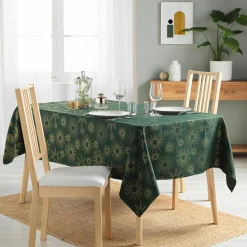 DOUCEUR D'INTERIEUR Nappe de Noël rectangulaire (150 x 240 cm) Pampille métallisé Vert Online