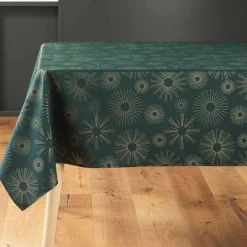 DOUCEUR D'INTERIEUR Nappe de Noël rectangulaire (150 x 240 cm) Pampille métallisé Vert Online